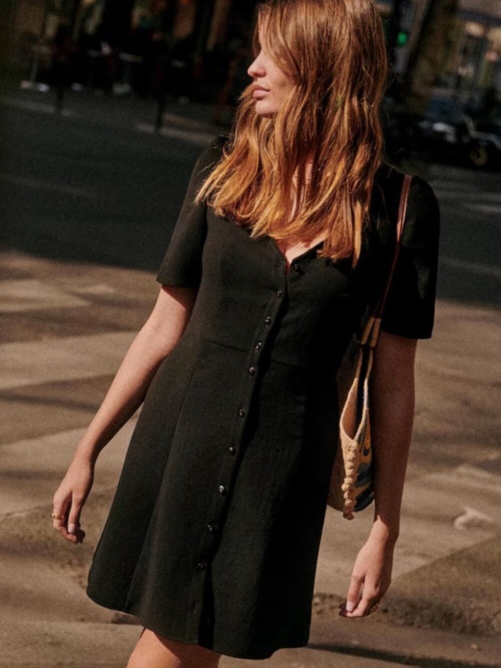 Sezane Lily Dress - Black - US2 / FR34
